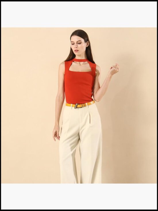 Faux Leather Belt with Stylish Gold Buckle for Jeans Dresses main image 5